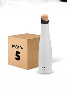 The Better Home - Insulated White Cork Bottle 500ml Pack of 5