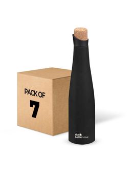 The Better Home - Insulated Black Cork Bottle 750ml Pack of 7