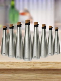 The Better Home - Insulated Silver Cork Bottle 750ml Pack of 8