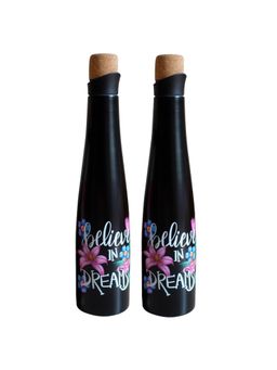 The Better Home - Pouring Insulated Bottle Black 500ml Pack of 2