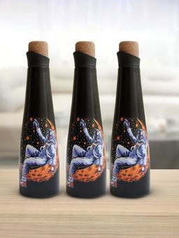 The Better Home - Pouring Insulated Bottle Black 500ml Pack of 3