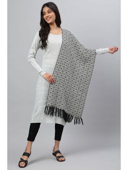 Aurelia - White Yarn Dyed Womens Muffler