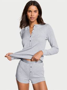 Victoria's Secret - Cozy Pointelle Henley Short Pyjama Set