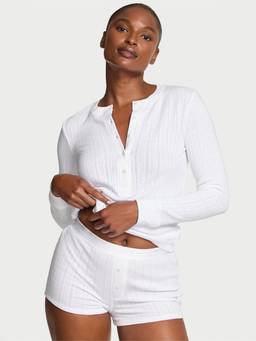 Victoria's Secret - Cozy Pointelle Henley Short Pyjama Set
