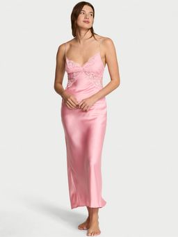 Victoria's Secret - Dream Angels Twinkle Satin and Lace Long Slip Dress