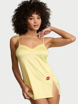 Victoria's Secret - Tease Satin Lace-Trim Mini Slip Dress