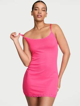 Victoria's Secret - Cotton Shadow Stripe Slip Dress