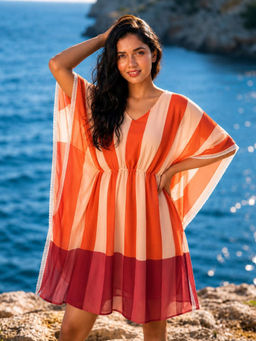 AOBA - Orange Beach Kaftan Cover-Up