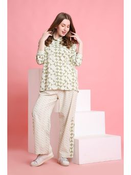 Tuna London - Olive Cubes Printed Shirt and Pyjama