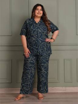 TITTLI - Women's Digital Rayon Printed Shirt and Pyjama Night suit