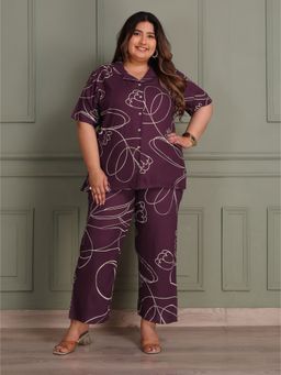 TITTLI - Women's Digital Rayon Printed Shirt and Pyjama Night suit
