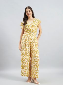 Twenty Dresses by Nykaa Fashion - Yellow Mono Printed Viscose Co-Ord Set