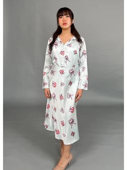 Make believe by Ritika - Amara Printed Satin Grey Shirt