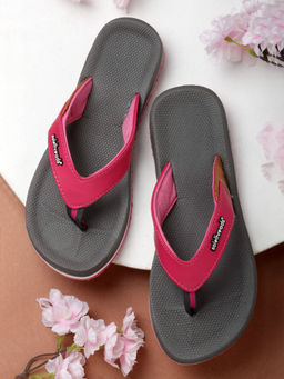 SOLETHREADS - Grip Women Grey Solid Flip Flop