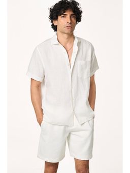 TERRA LUNA - Flint Half Sleeves White Shirt