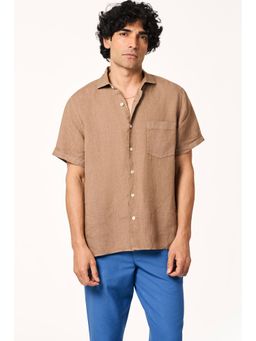 TERRA LUNA - Flint Half Sleeves Tan Shirt