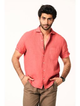 TERRA LUNA - Flint Half Sleeves Peach Shirt