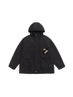 Weezy - Black Hooded Cargo Jacket