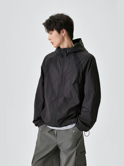 Weezy - Unisex Light Hooded Black Track Jacket