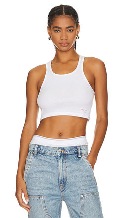 Alexander Wang - Womens Cropped Classic Racer Tank