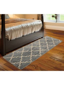 Saral Home - Soft Microfiber Anti-Slip Bedside-Kitchen Runner-Grey-50X180 Cm