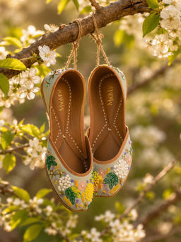 MyMy Footwear - Mint Blossom White Jutties