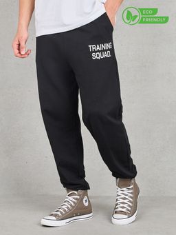 Styli - Men's Black Oversized Active Cotton Joggers