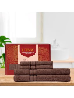 Layers - Utsav Cotton 400 Gsm Set Of 4 Towel Gift Pack