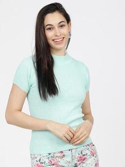 TOKYO TALKIES - Women Green Pullover Sweater