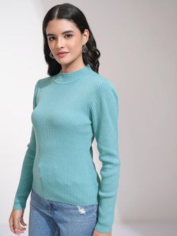 TOKYO TALKIES - Women Blue Pullover Sweater
