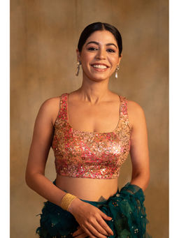 PRIYANKA RAAJIV - Anmol Embellished Square Neck Stitched Blouse