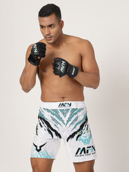 INVINCIBLE - Men Mfn Replica Fighting Shorts White