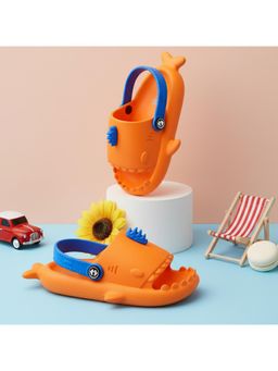 HOPPA - Kids Orange Baby Shark Clogs