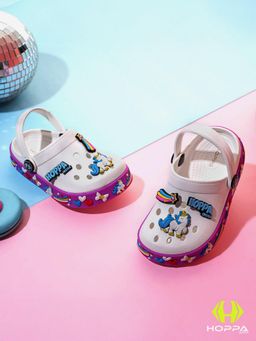 HOPPA - Kids White Star Clogs