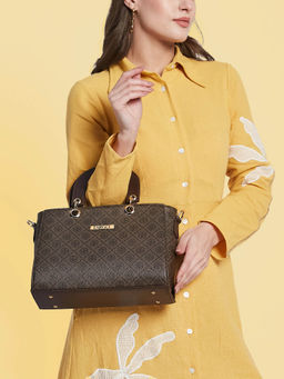 FARGO - Women Brown Handbag with Detachable Strap (S)