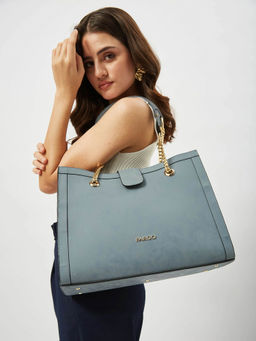 FARGO - Fierce Vegan Grey Tote Bag 14' Laptop Compartment (S)