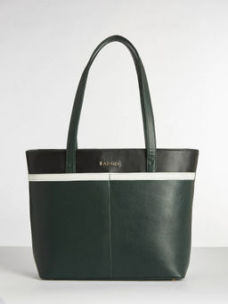 FARGO - Stride Spacious Vegan Leather Green Tote Bag (S)