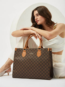 FARGO - Noble Brown Tote Bag with 15 Inch Laptop Compartment (S)