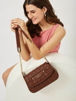 FARGO - Aria Brown Shoulder Bag (S)