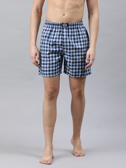 Levi's - Men Regular Fit Checkered Boxer Shorts Blue