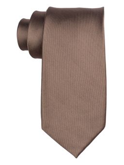 The Tie Hub - Solid Brown 100 Perc Silk Necktie