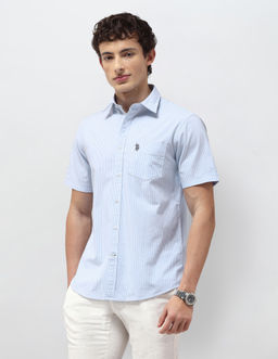 U.S. POLO ASSN. - Blue Vertical Striped Regular Fit Shirt