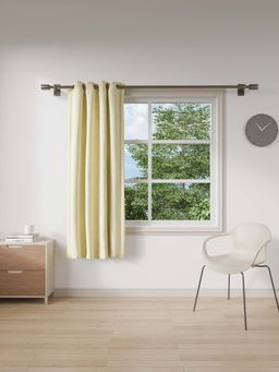 Ddecor Live Beautiful - 1 Piece of 5 Ft Window Ready made Beige Polyester Curtain