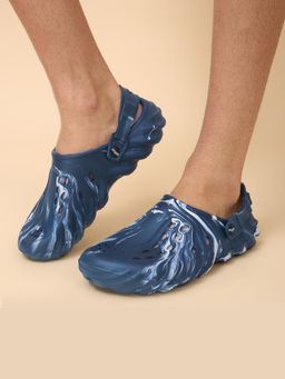 Yoho - Eclipse Men Black Printed Clogs