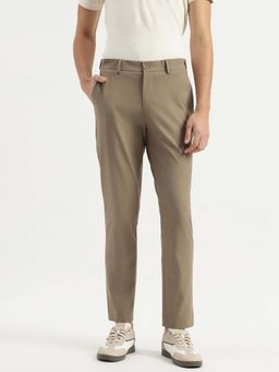 United Colors of Benetton - Beige Solid Relaxed Fit Trouser