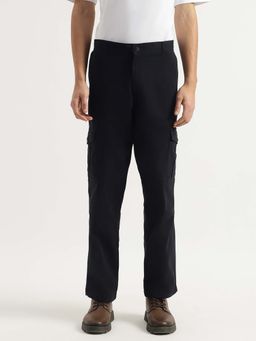 United Colors of Benetton - Black Solid Straight Fit Trouser