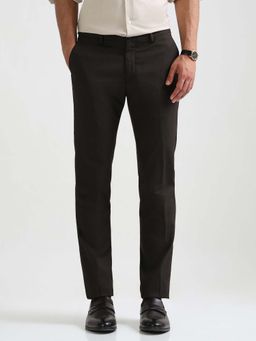 Arrow Newyork - Brown Solid Slim Fit Trouser