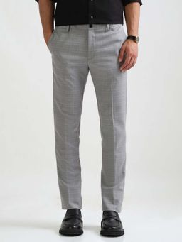 Arrow Newyork - Grey Checks Regular Fit Trouser