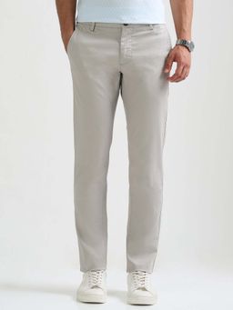 Arrow Sports - Grey Solid Regular Fit Trouser