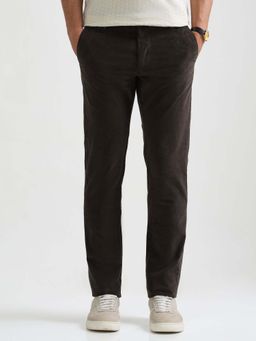 Arrow Sports - Brown Solid Regular Fit Trouser
